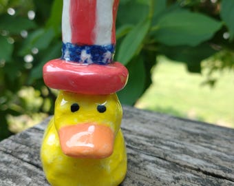 Ceramic 4th of July Duck