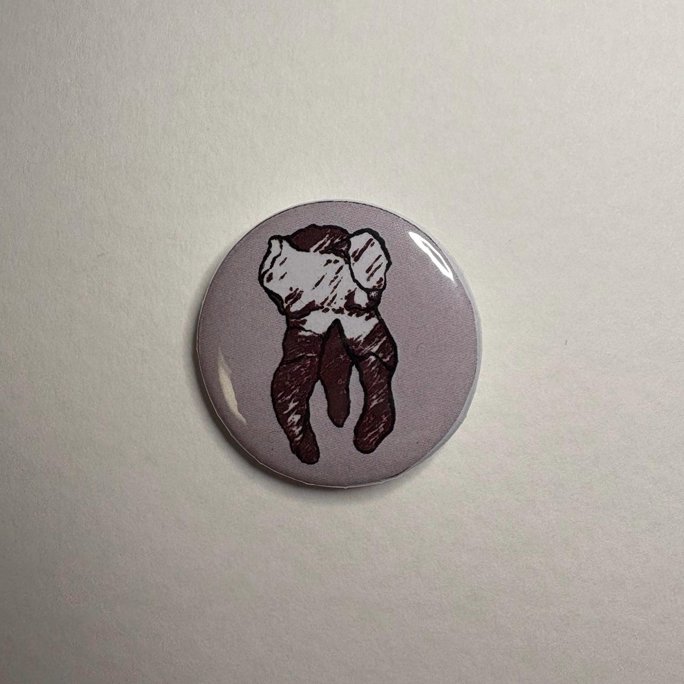 Bloody Tooth Button - Etsy