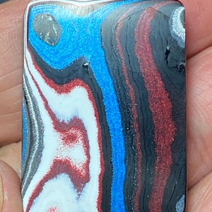Fordite, Double sided Jeep cabochon