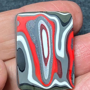 Fordite, Double sided Jeep cabochon