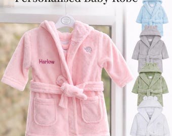 Gepersonaliseerde babybadjas | Op maat geborduurde naambadjas | Cadeau kraamcadeau | Nieuw babycadeau | Doopcadeau