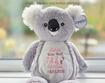 Peluche con nome personalizzato – Orsacchiotto ricamato personalizzato
