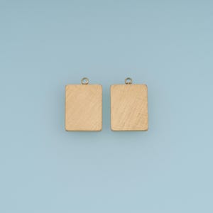14K Gold Filled Rectangle Tag Pendant,Minimalist Charm Jewelry Making Supply for DIY Necklace Bracelet