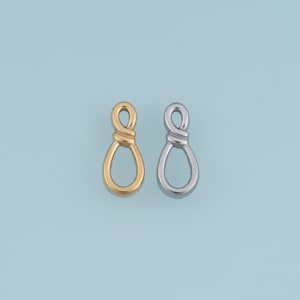 14K Gold Filled Figure Eight Connector,Double Loop Link,Teardrop Frame Metal Connector for Necklace Bracelet Jewelry Making