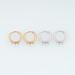 A Pair 14K Gold Filled Multi Loop Hoop Earring,Waterproof Never Fade Huggie Hoops,Minimalist Everyday DIY Jewelry Ear Stack Jewelry