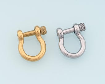 18K Gold Filled Horseshoe Spring Carabiner Clasp Waterproof, Never Fade Jewelry Connector for DIY Necklace & Bracelet Gift