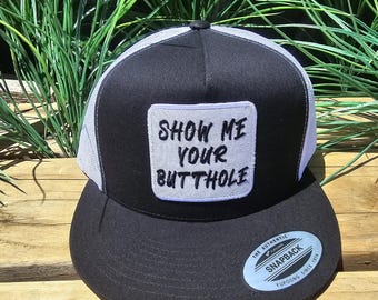 Show me your Butthole Yupoong 6006 flat bill snapback 5 colors