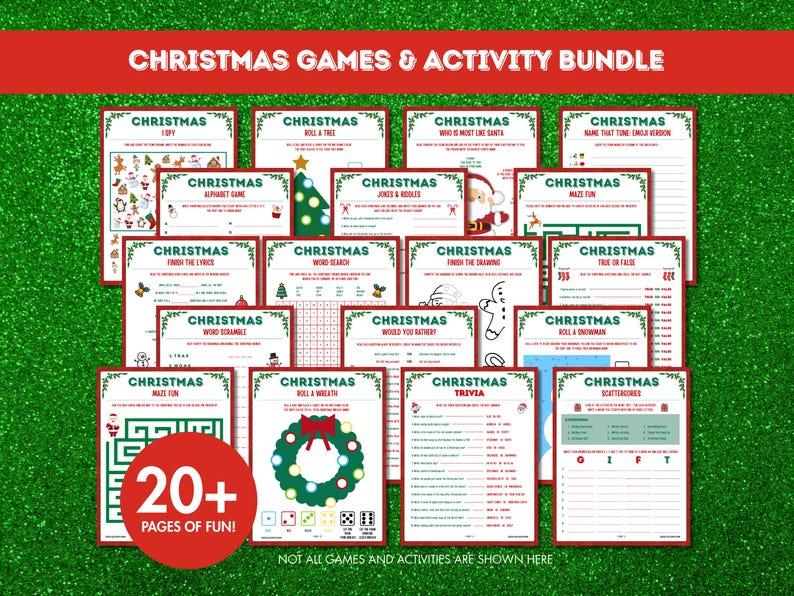 Printable Christmas Game and Activity Bundle for Classrooms or Family ...