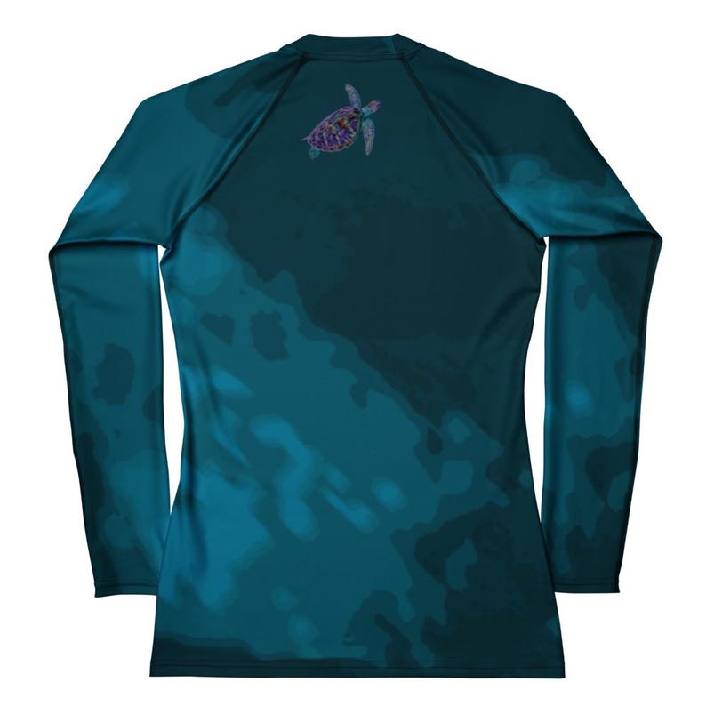 Turtle Rash Guard Sea Turtle Teal Rash Guard, Dive Skin, Scuba Diving Shirt, Snorkeling ...