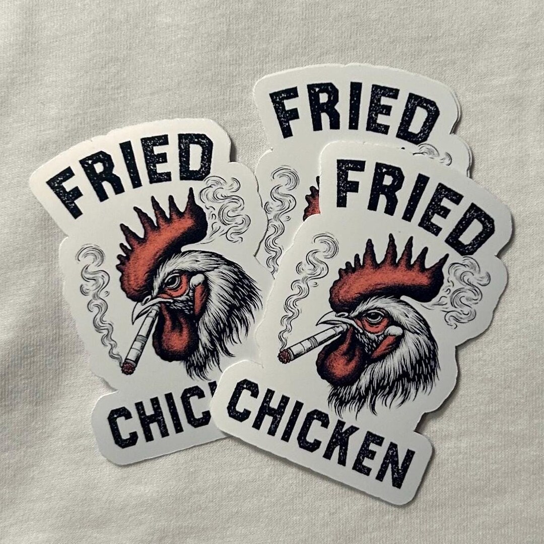 Funny Stoner Chicken Sticker | Weed Chicken Decal | Unhinged Humor ...