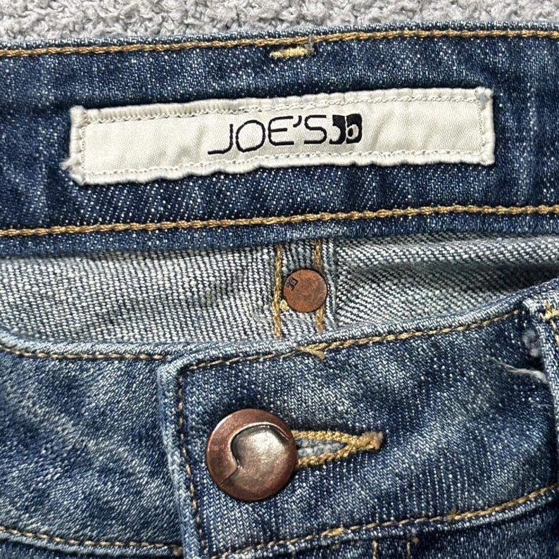 Joe's Jeans Flare Low Rise Size 29 Blue Denim Y2K Vintage 90s Cyber Gorpcore image 4