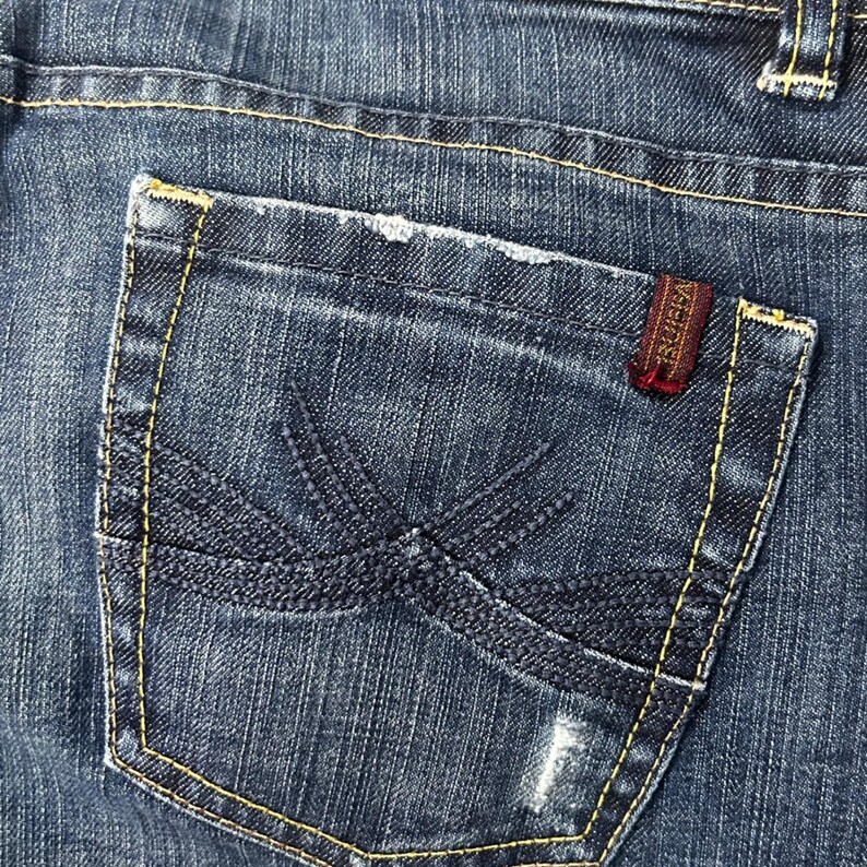 Buffalo Jeans Glory-X Flare Low Rise 29 Blue Y2K Vintage Grunge Aesthetic 00s image 8