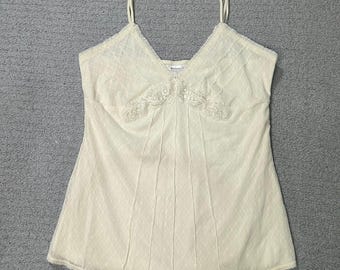 Y2K VTG Lace Cami NOBO Babydoll Tank Top XL Fairycore Coquette Grunge 2000s