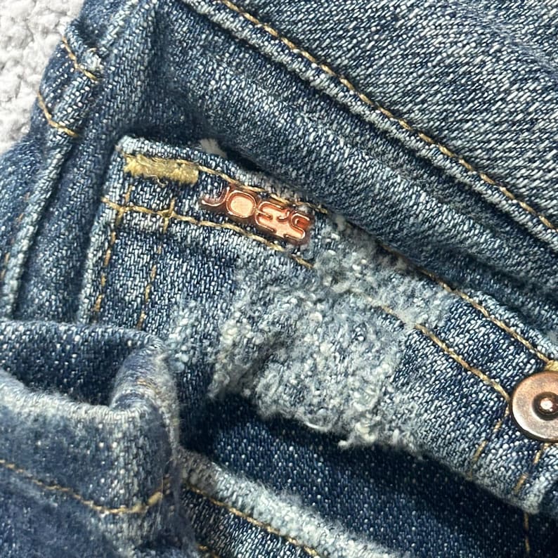 Joe's Jeans Flare Low Rise Size 29 Blue Denim Y2K Vintage 90s Cyber Gorpcore image 3