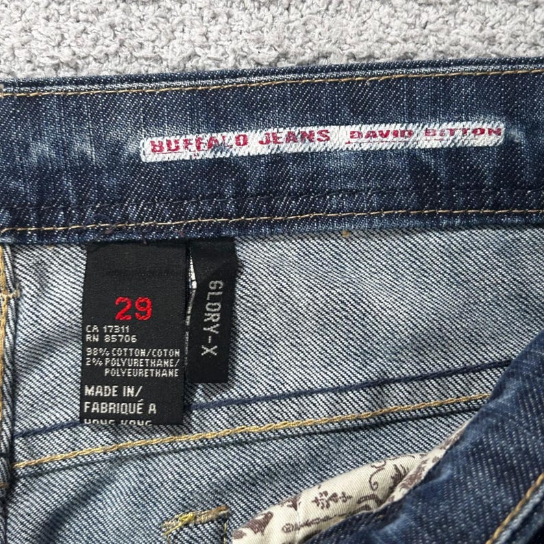 Buffalo Jeans Glory-X Flare Low Rise 29 Blue Y2K Vintage Grunge Aesthetic 00s image 6