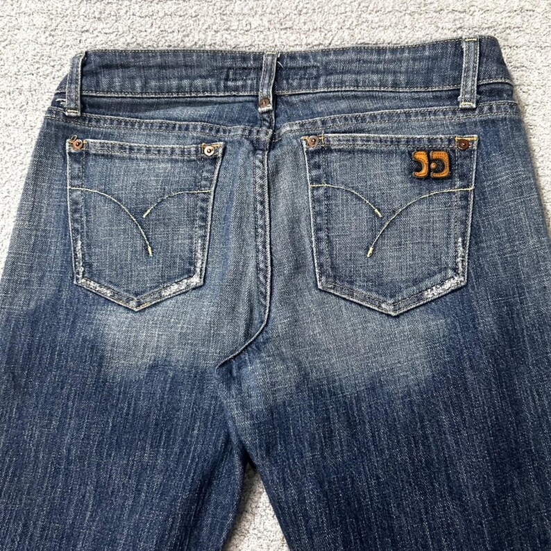 Joe's Jeans Flare Low Rise Size 29 Blue Denim Y2K Vintage 90s Cyber Gorpcore image 11