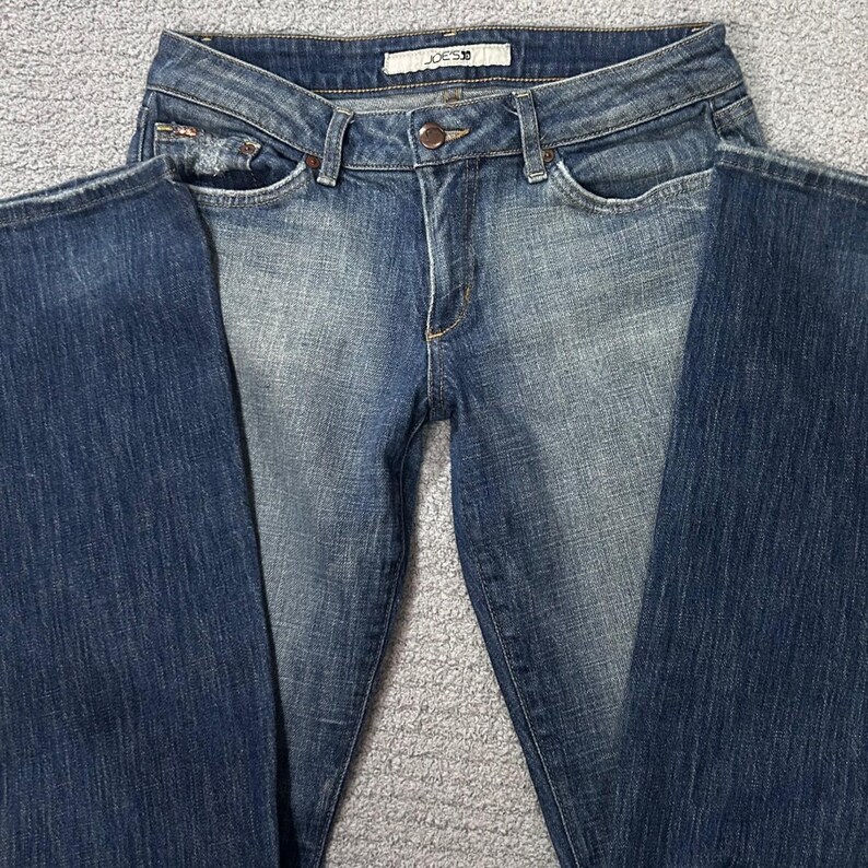 Joe's Jeans Flare Low Rise Size 29 Blue Denim Y2K Vintage 90s Cyber Gorpcore image 2