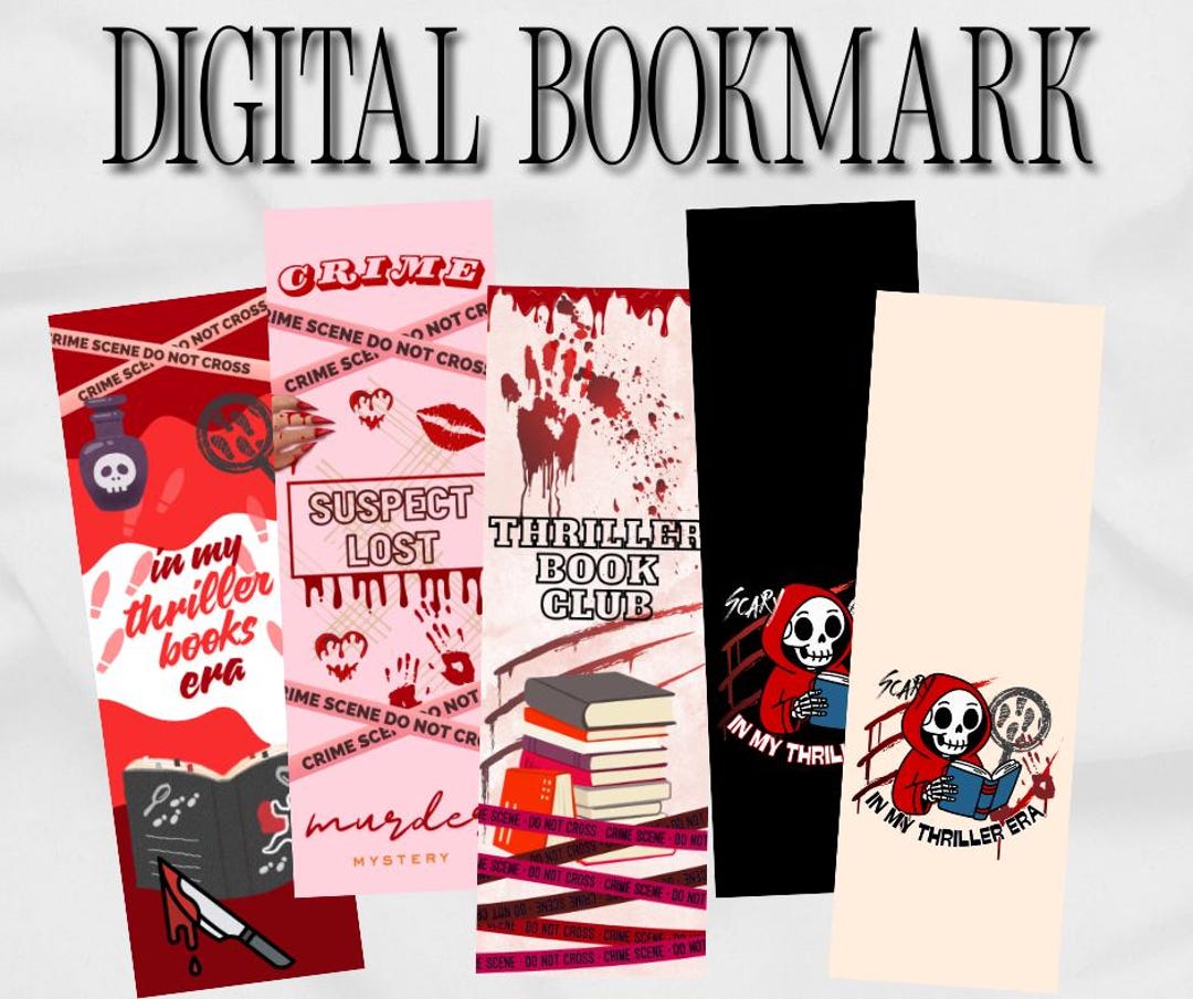 Bookmaker For Book Set of Printable Bookmarks, 5 Pieces, Digital Bookmark for Book Lovers ...