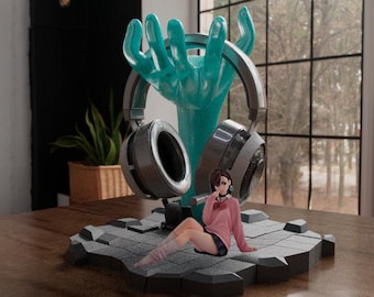 Momo Headphone Stand – Dan Da Dan | 3D Model in Autodesk Maya (OBJ + STL)