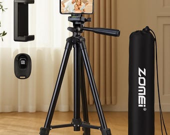 Trípode ligero para teléfono ZOMEI de 127 cm con control remoto inalámbrico y bolsa de transporte