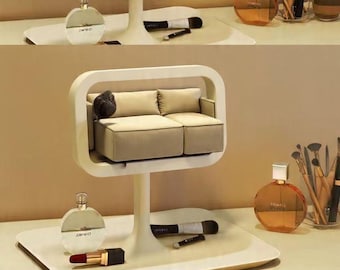 Specchio per il trucco illuminato a LED: specchio da tavolo moderno digitale