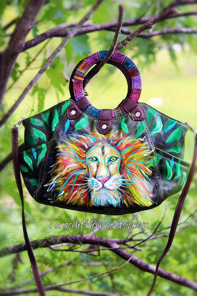 custom lion handbag lion purse african lion king of the Etsy