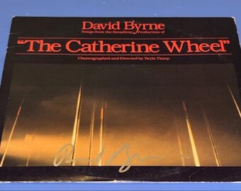 David Byrne Hand Signed Autographed the Catherine Wheel Record