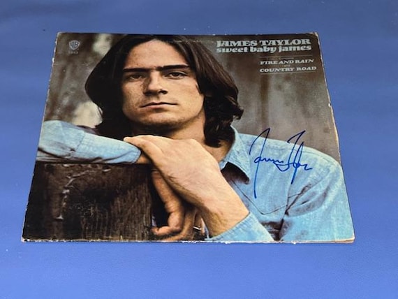 James Taylor Hand Signed Autographed Sweet Baby James Record Album
