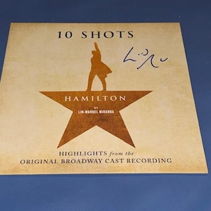Lin-Manuel Miranda Hand Signed Autographed Hamilton 10 Shots Record Album