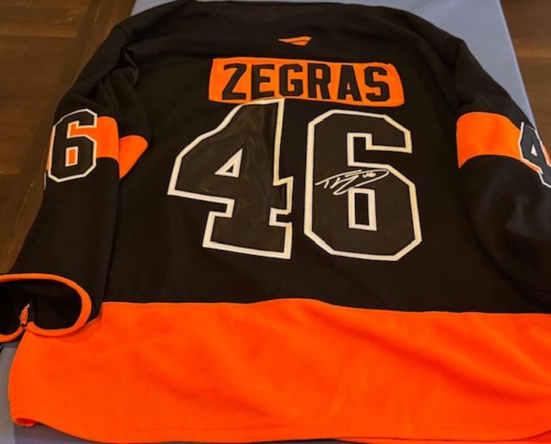 Trevor Zegras Hand Signed Autographed Philadelphia Flyers Hockey