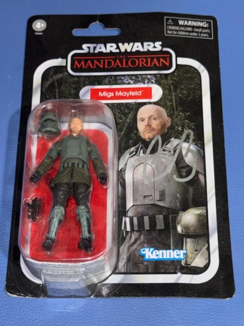 Bill Burr Hand Signed Autographed Star Wars Mandalorian Migs Mayfield Figure image 1