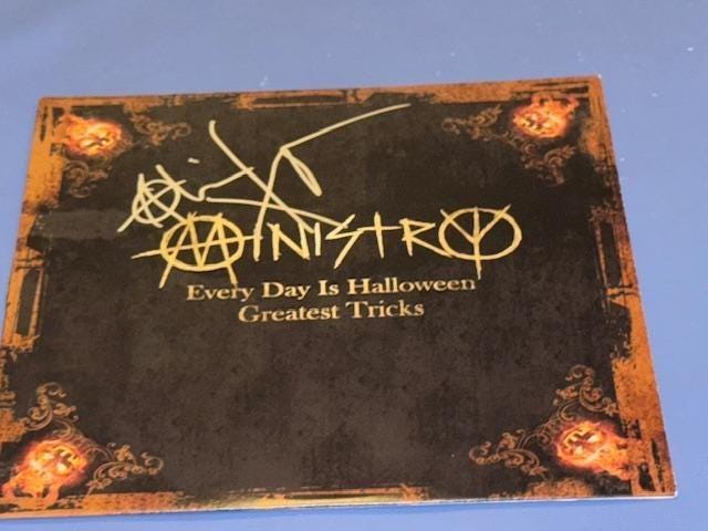 レア　アル・ジュールゲンセン直筆サインministryAl Jourgensen Al Jourgensen Hand Signed Autographed Ministry Every Day is