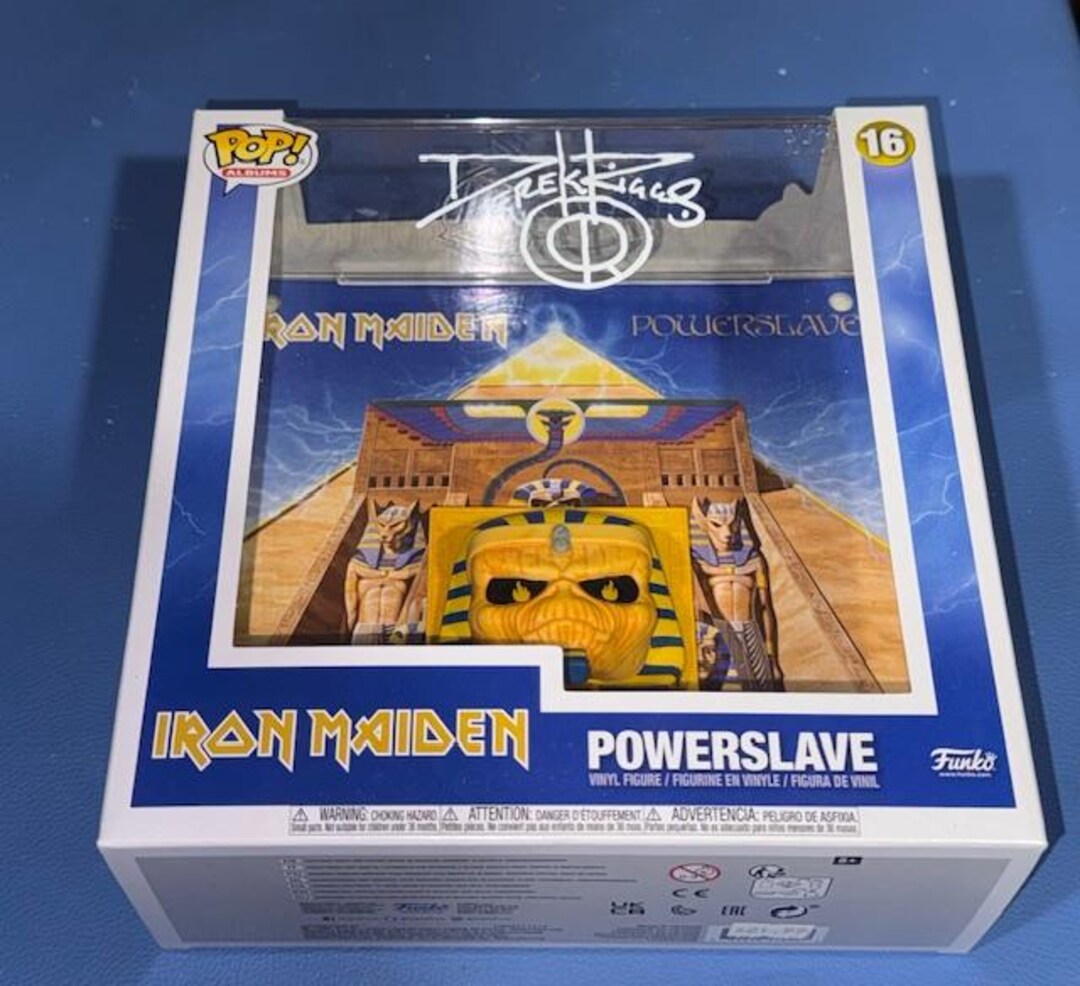 Derek Riggs Hand Signed Autographed Iron Maiden Powerslave Album LARGE ...