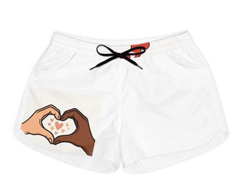 Heart Hands Illustration Shorts | Minimal  Gift