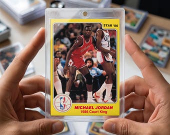 Michael Jordan Rookie Card 1986 Star Court Kings #18 Exact Replica  | Vintage Chicago Bulls Sports Memorabilia