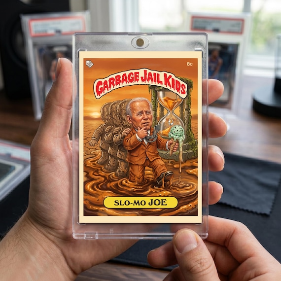Joe Biden Slo-mo Joe Garbage Pail Kids Parody Card – Political Satire Collectible