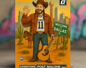 Post Malone Downtown Rare Limited Edition /50 Hip-Hop Trading Card
