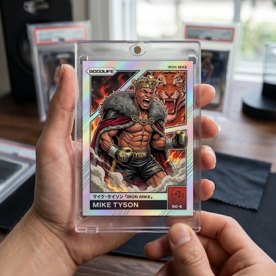 Mike Tyson Card | Manga Style Custom Boxing Trading Card | Limited Run Sports Memorabilia | Good Life Retro Collectible