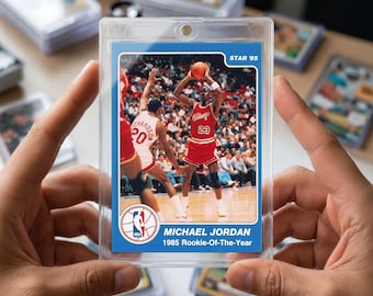 Michael Jordan Rookie Card | 1984 Star ROY #288 Exact Replica | Chicago Bulls Vintage Sports Memorabilia