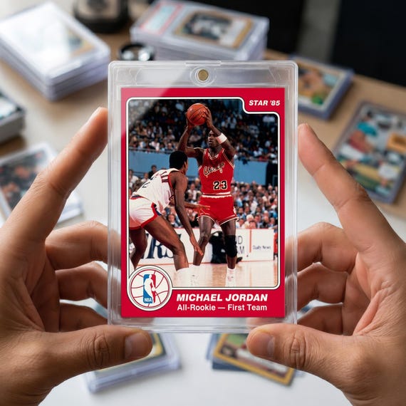 Michael Jordan Rookie 1985-86 Star All Rookie Team #2 Exact Replica | Chicago Bulls Vintage Sports Memorabilia