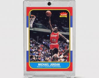 Michael Jordan Rookie Card Replica | 1986 Fleer Basketball, Chicago Bulls Memorabilia
