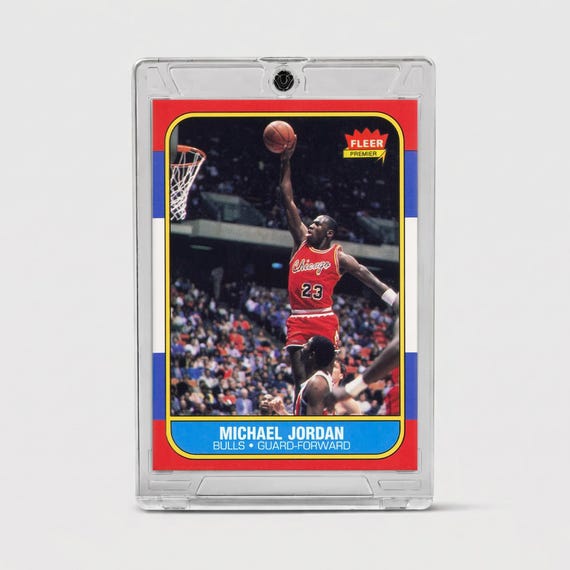 Michael Jordan Rookie Card Replica | 1986 Fleer Basketball, Chicago Bulls Memorabilia