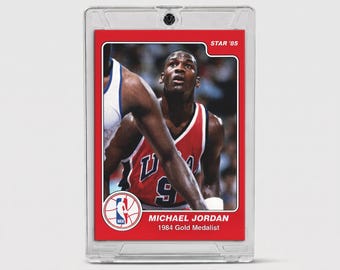 Michael Jordan Rookie Card 1984-85 Star #195 Replica Proxy | Vintage Chicago Bulls Sports Memorabilia Gift