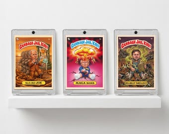 Political Satire Garbage Jail Kids Card Set, Trump Biden Vance Parody Collectible