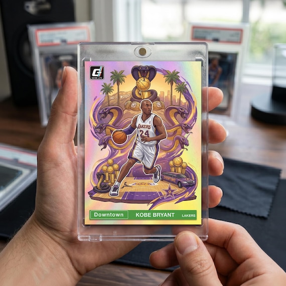 Kobe Bryant Downtown Trading Card | Custom Lakers Fan Art Collectible