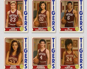 Saved by the Bell Card Set: Bayside Tigers, Limited Edition (7 Cards)