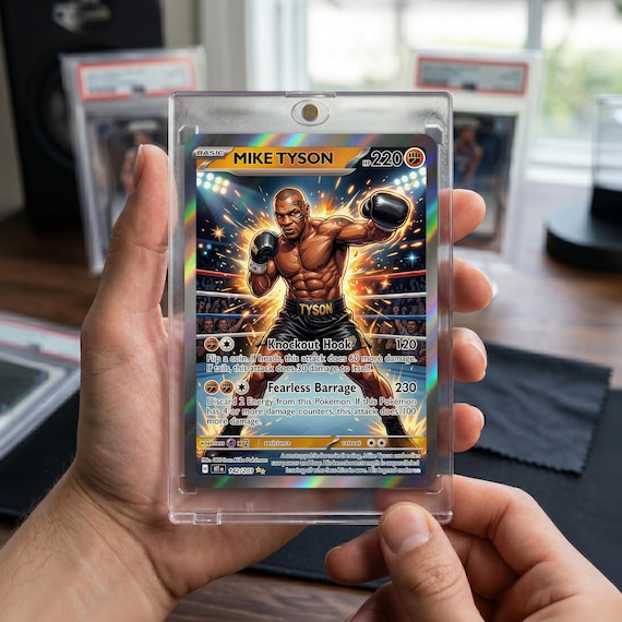 Mike Tyson Pokemon Custom Holo Trading Card Limited Edition