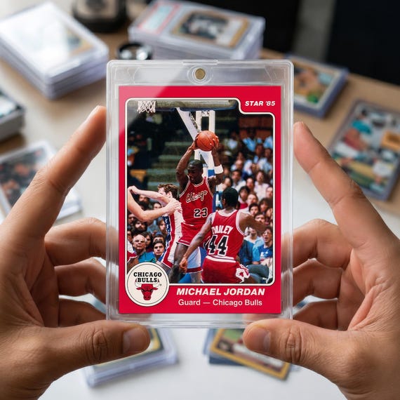 Michael Jordan Rookie | 1984-85 Star 101 Exact Replica Card | Chicago Bulls Vintage Sports Memorabilia | Vintage Sports Gift