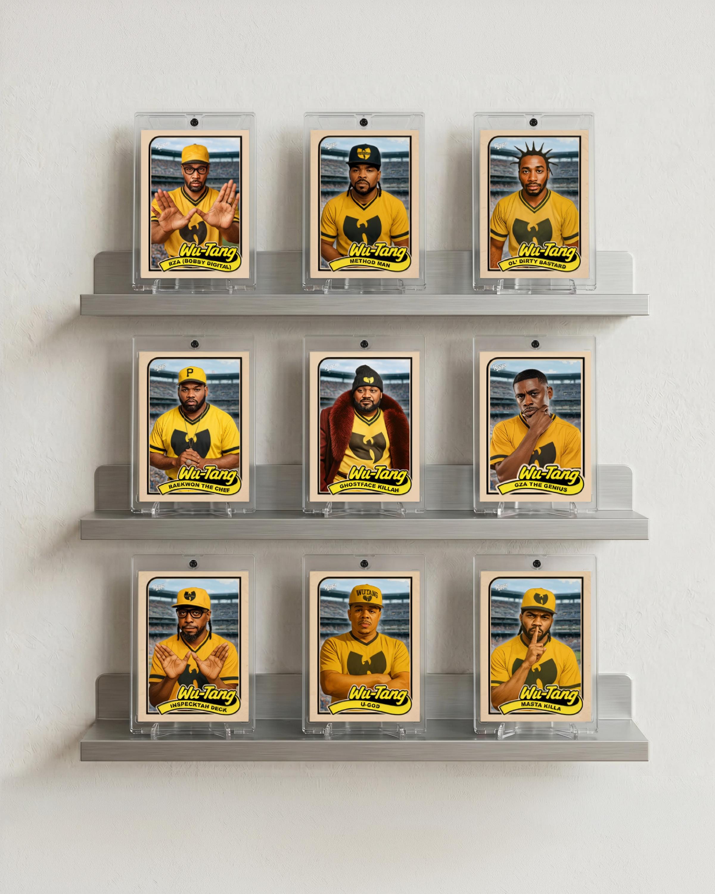 Wu-Tang Clan & Pop Smoke メトロカードセット Wu-tang Clan Custom Retro Card Set | 1989 Topps Baseball Homage