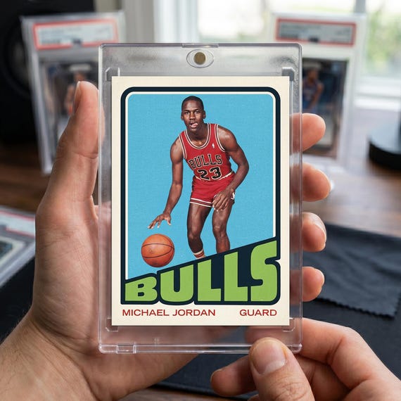 Michael Jordan Rookie Card | Topps Homage Basketball Art, Chicago Bulls Memorabilia